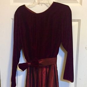 Vintage Red Velvet Dress